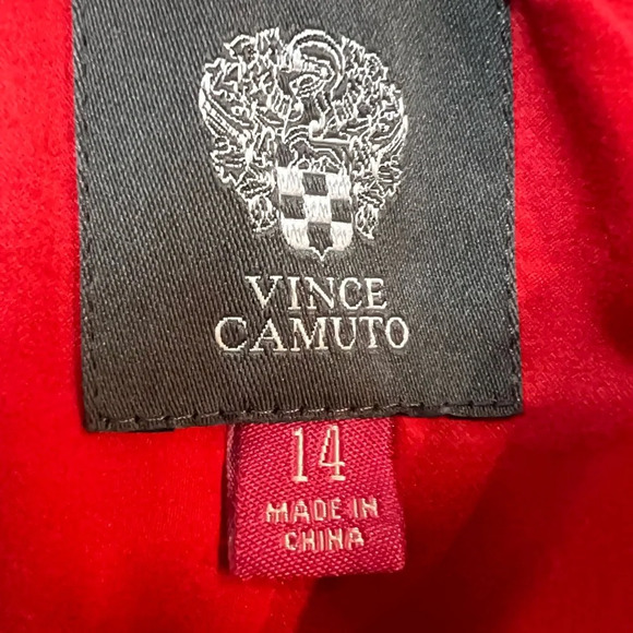 Vince Camuto Vibrant Red Open Back Beaded Tie Neck Maxi Dress. Size 14 - Picture 3 of 15